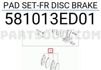 Má Phanh Trước Kia Sorento OEM 581013ED01