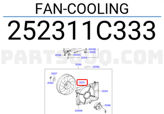 Cánh Quạt Gió Động Cơ Kia Morning / Picanto Mã phụ tùng 252311C333