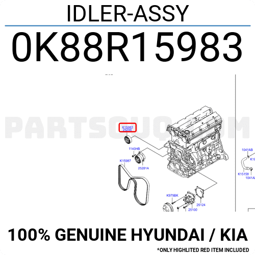Bi Tì Dây Curoa Tổng 1.4 Kia Bongo Mã phụ tùng 0k88r15983