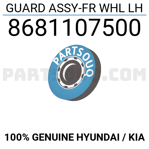 Chắn Bùn Lòng Dè Trước Trái Kia Morning / Picanto Mã phụ tùng 8681107500