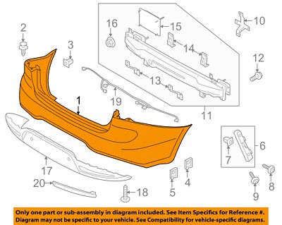 Cản Sau Miếng Trên Kia Rio Mã phụ tùng 866111W500
