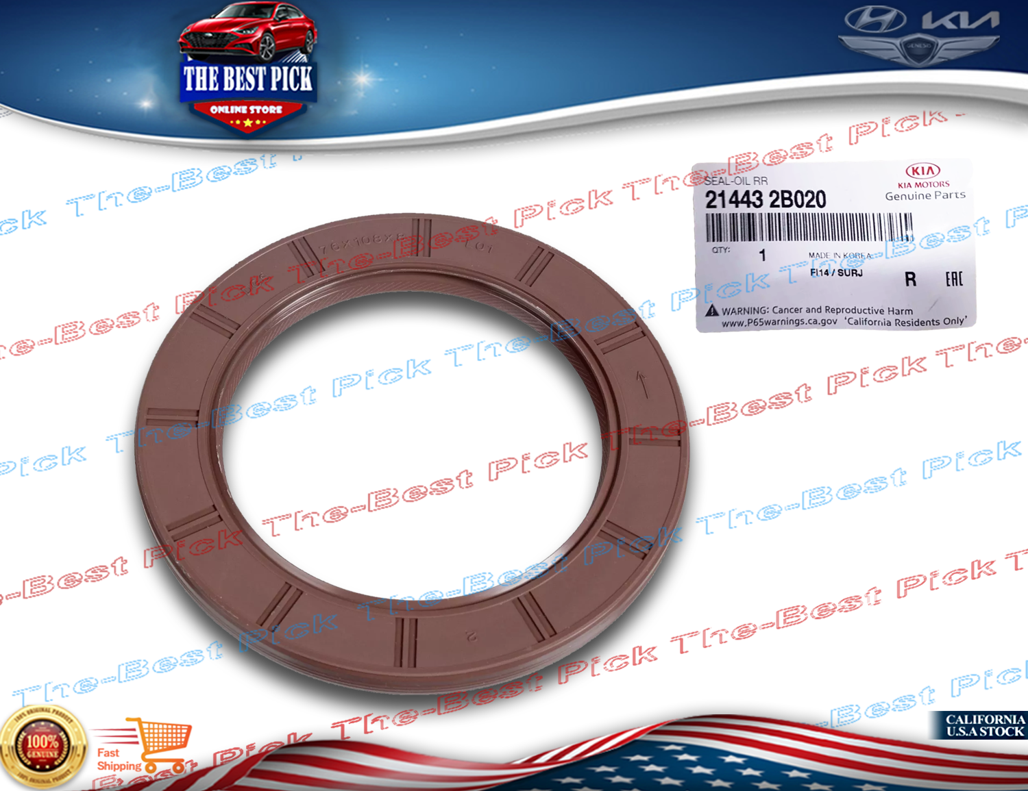 Phớt Đuôi Trục Cơ Kia Soul Mã phụ tùng 214432B010