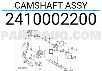 Trục Cam 1.0& 1.1L Kia Morning / Picanto OEM 2410002200-OE