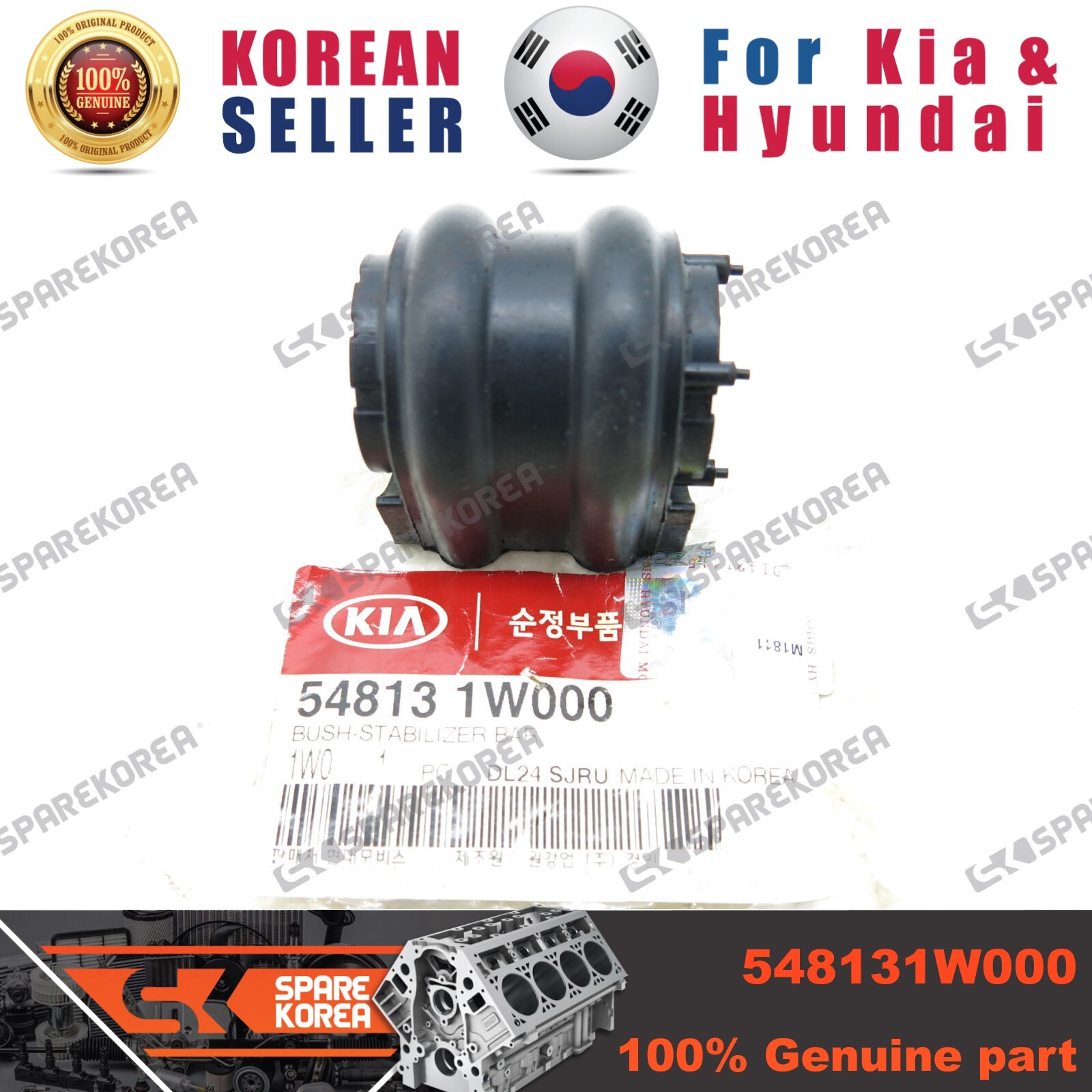 Cao Su Ốp Thanh Cân Bằng Trước Kia Sorento Mã phụ tùng 548131W000