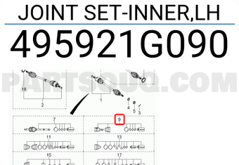 Láp Trong 25X22x35 Kia Rio OEM 495921G090