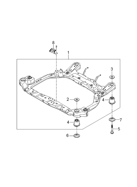 Giá Đỡ Động Cơ Kia Rio OEM 624001G000