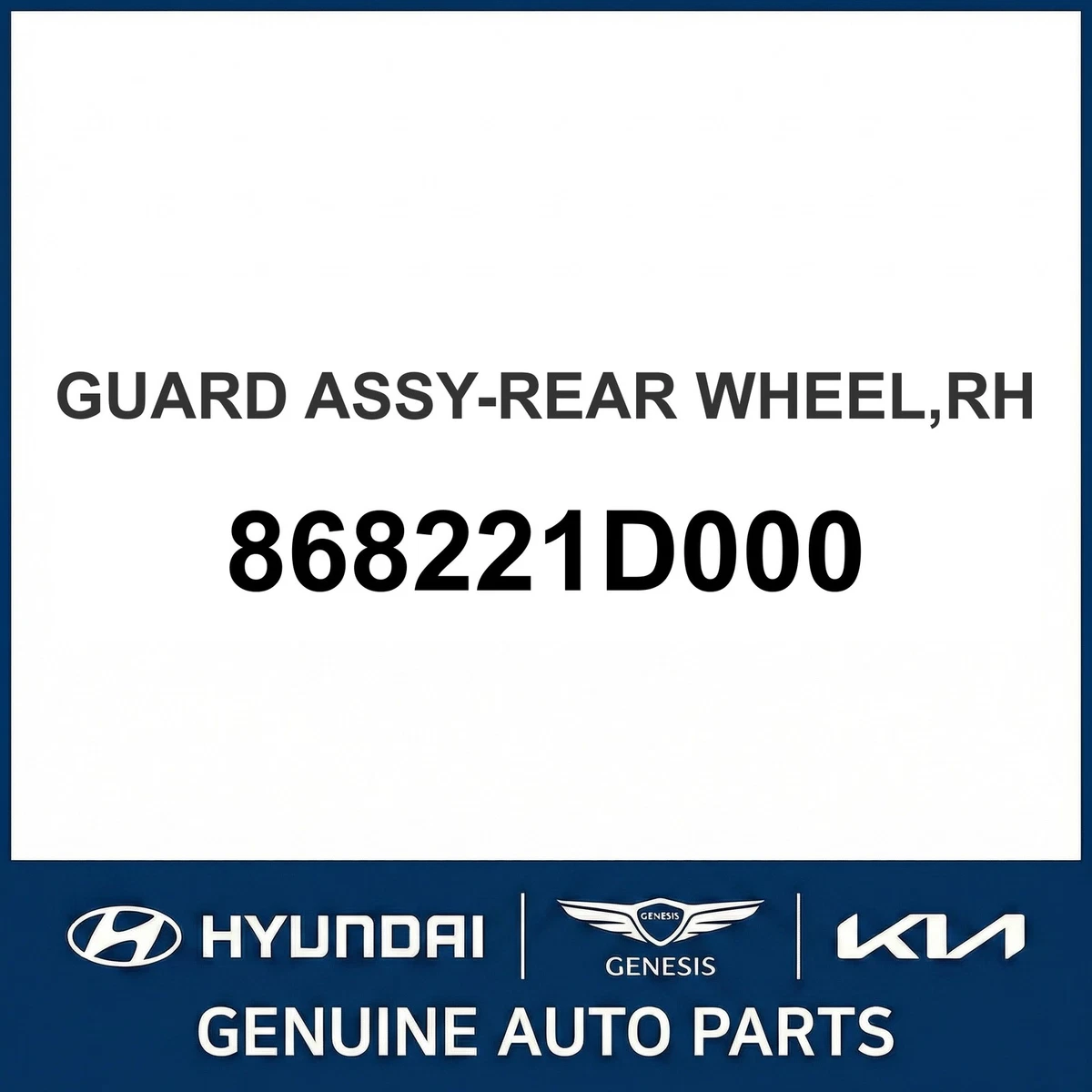 Chắn Bùn Lòng Dè Sau Phải Kia Carens / rondo Mã phụ tùng 868221D001