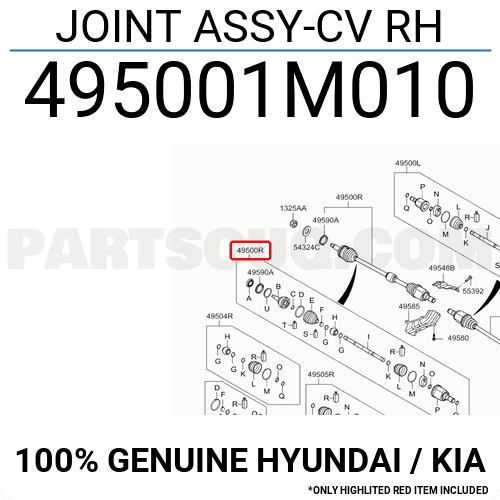 Cây Láp Phải Kia koup Mã phụ tùng 495001M010