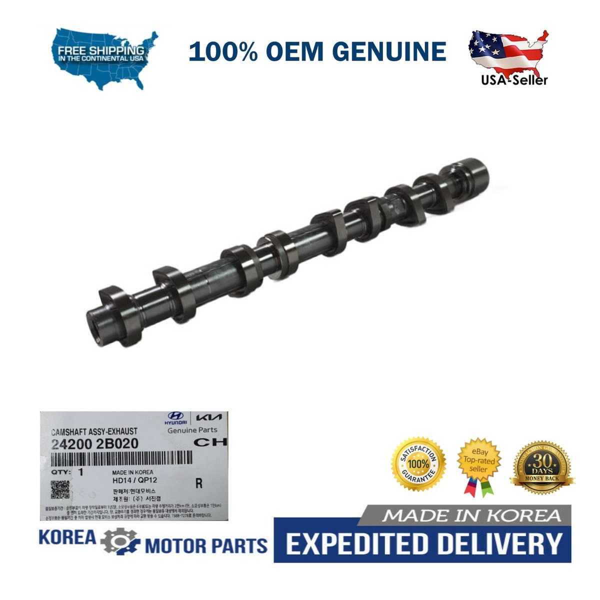 Trục Cam Xả Kia Forte / Cerato OEM 242002B000