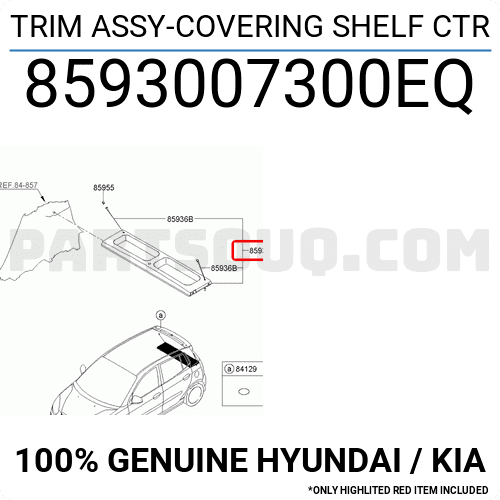Giá Để Đồ Cốp Hậu Kia Morning / Picanto Mã phụ tùng 8593007301EQ