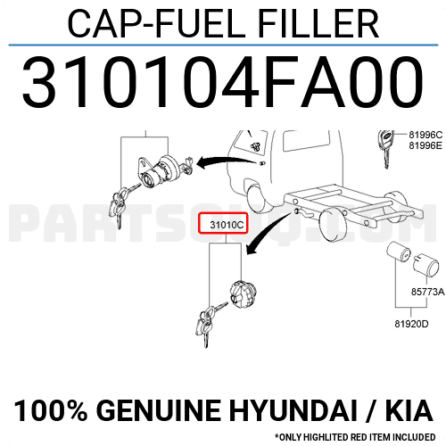 Nắp Bình Dầu Kia Bongo Mã phụ tùng 310104FA10