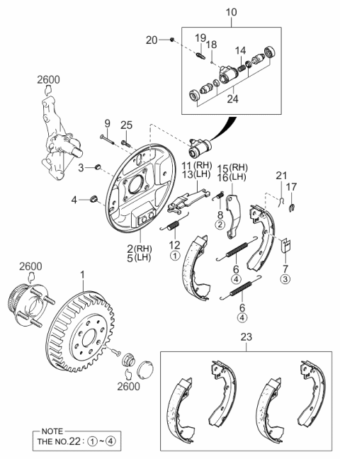 Tăm Bua Sau Kia Spectra OEM 0K20126251B-BENDIX