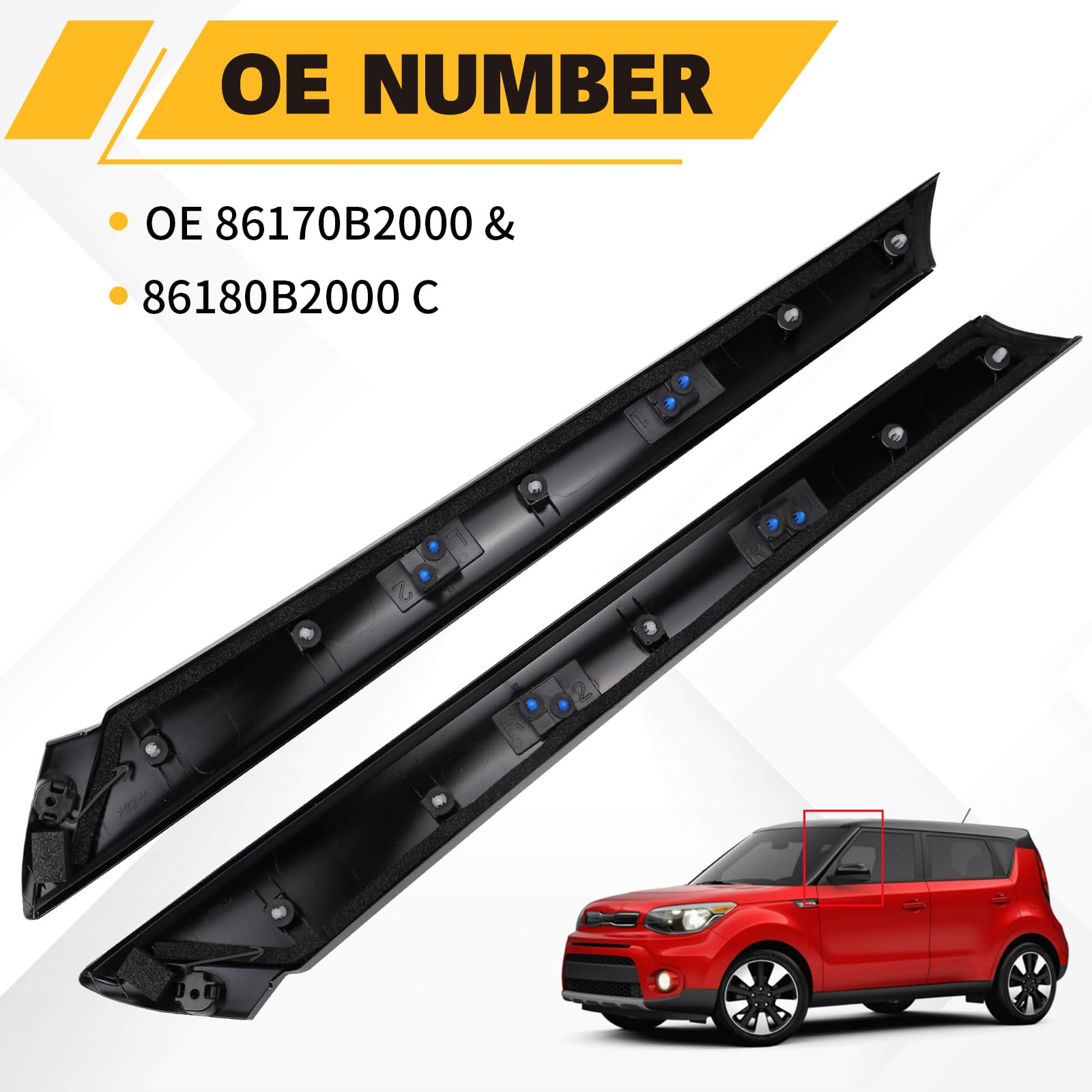 Ốp Chân Kính Chắn Gió Phải Kia Morning / Picanto Mã phụ tùng 861600700