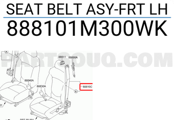 Dây Bảo Hiểm Trước Trái Kia koup Mã phụ tùng 888101M300WK