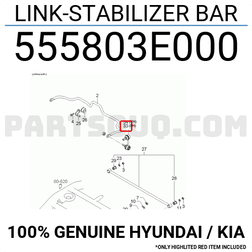 Rotuyn Cân Bằng Sau Trái Kia Sorento Mã phụ tùng 555803E000
