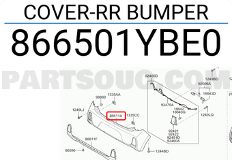 Cản Sau Kia Morning / Picanto Mã phụ tùng 866501YBE0
