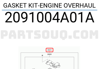 Doăng Đại Tu 1.0 Kia Morning / Picanto Mã phụ tùng 2091004A01A
