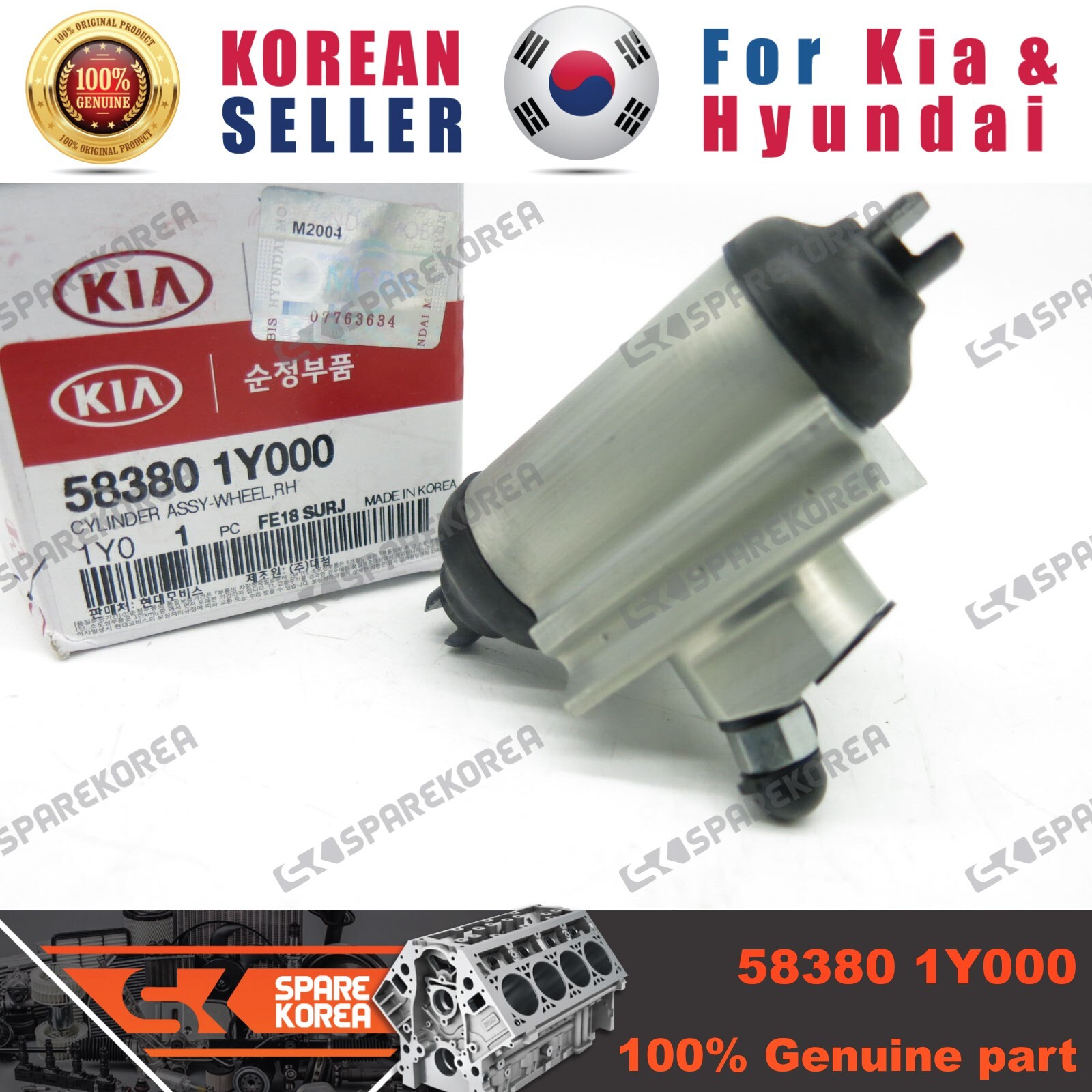 Xy Lanh Phanh Sau Guốc Kia Morning / Picanto OEM 583801Y000-tici