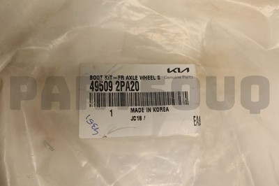 Chụp Bụi Láp Ngoài Kia Sorento Mã phụ tùng 495092PA20