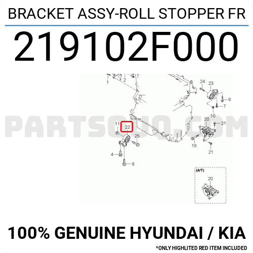 Chân Máy Trước Kia Forte / Cerato Mã phụ tùng 219102F000