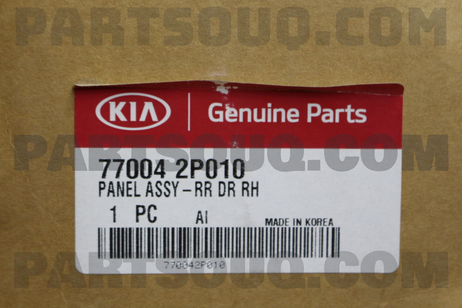 Cánh Cửa Sau Phải Kia Sorento Mã phụ tùng 770042p010