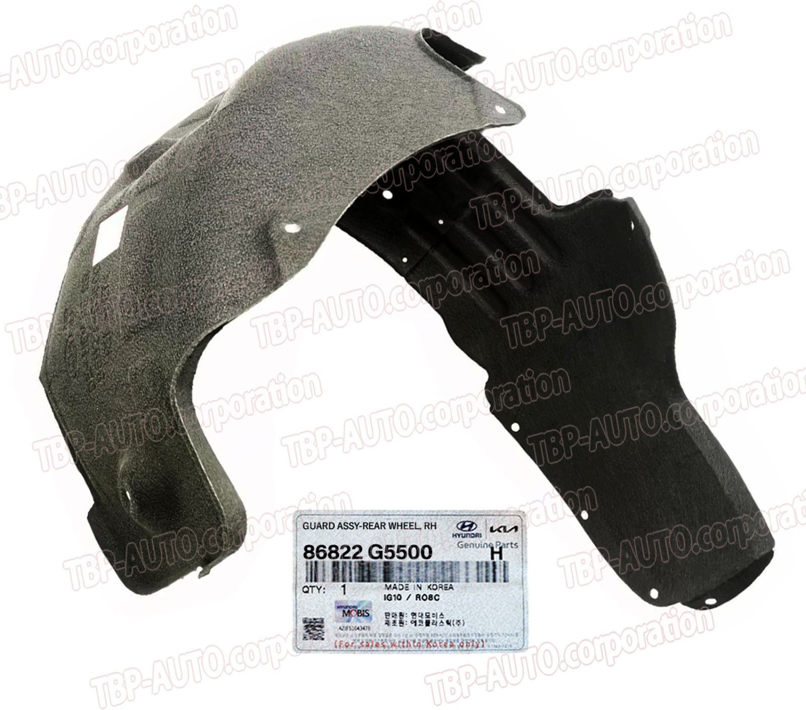 Lòng Dè Chắn Bùn Sau Phải Kia Morning / Picanto Mã phụ tùng 868221Y000