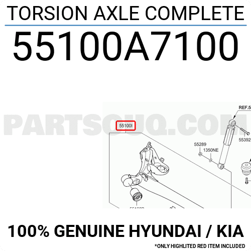 Cầu Sau Kia K3 Mã phụ tùng 55100A7100
