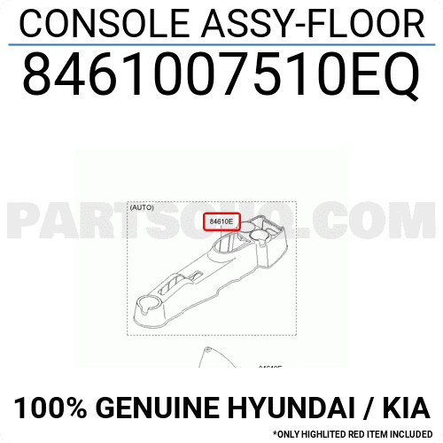 Yên Ngựa Trong Xe Kia Morning / Picanto Mã phụ tùng 8461007510eq