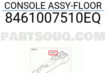 Yên Ngựa Trong Xe Kia Morning / Picanto Mã phụ tùng 8461007510eq
