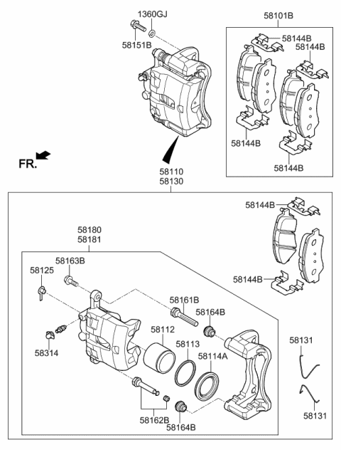Piston Phanh Trước Kia Rio Mã phụ tùng 5811228300