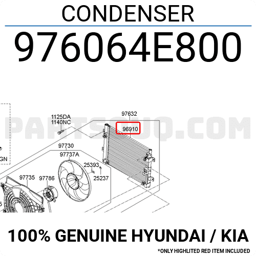 Giàn Nóng 1.2Tấn Kia Bongo OEM 976064E800-hcc