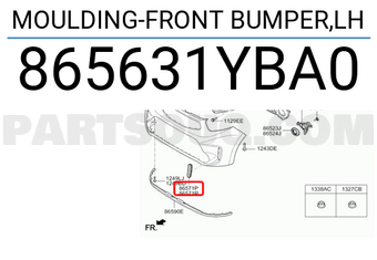 Ốp Nhựa Đen Cản Trước Trái Kia Morning / Picanto Mã phụ tùng 865631yba0