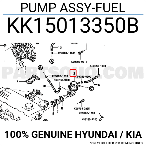 Bơm Xăng Kia Pride OEM KK15013350B-OE