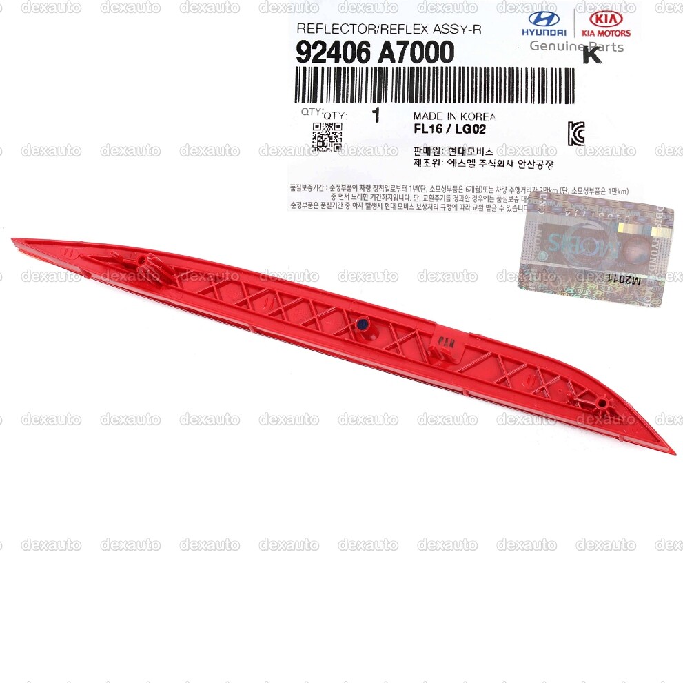 Đèn Phản Quang Cản Sau Phải Kia K3 Mã phụ tùng 92406a7000