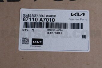 Kính Chắn Gió Sau Kia K3 Mã phụ tùng 87110A7010