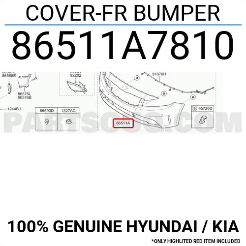 Cản Trước Có Lỗ Cảm Biến Kia Forte / Cerato Mã phụ tùng 86511A7810