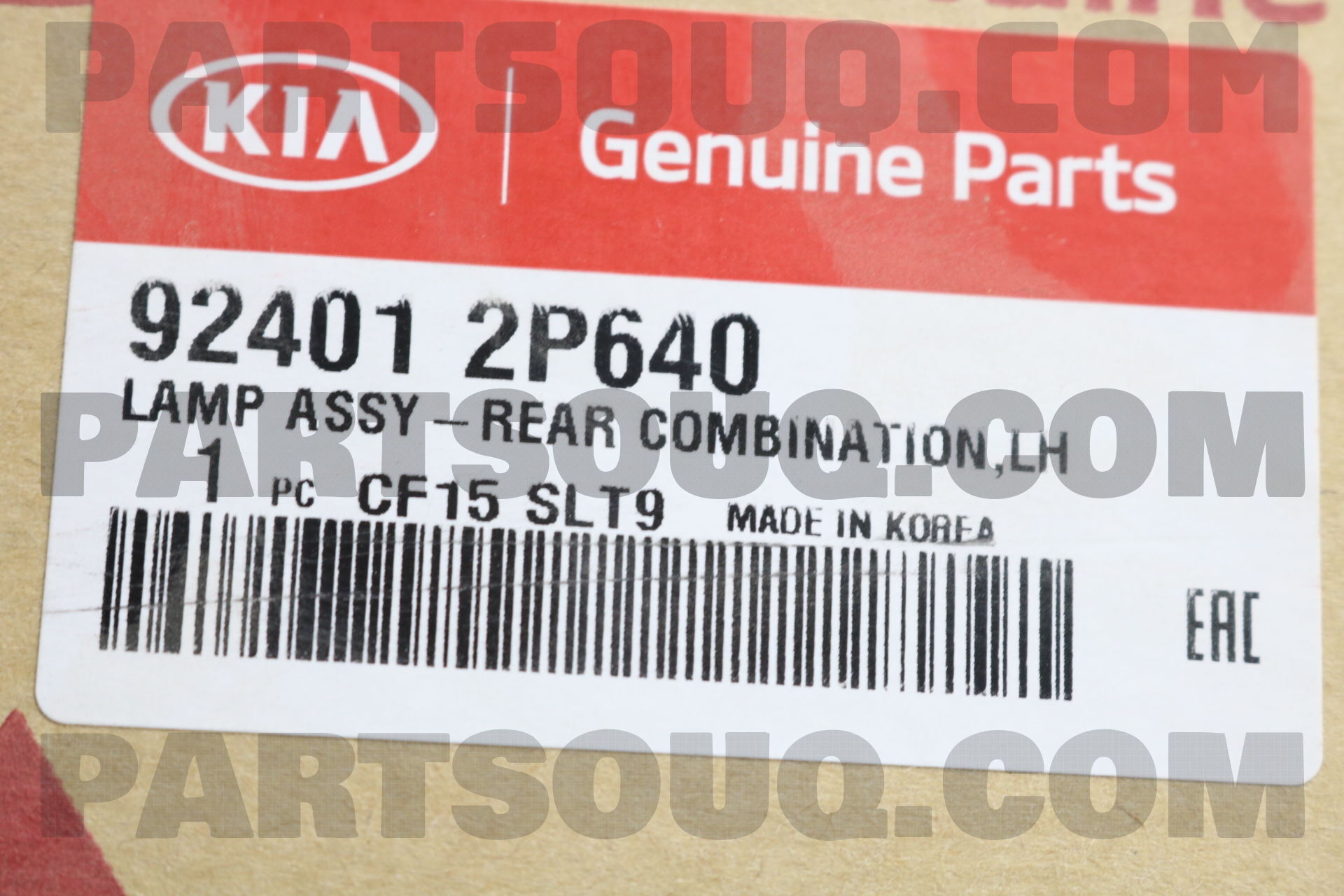 Đèn Hậu Ngoài Trái Kia Sorento Mã phụ tùng 924012P640