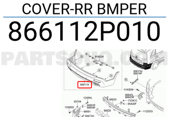 Cản Sau Kia Sorento Mã phụ tùng 866112P010