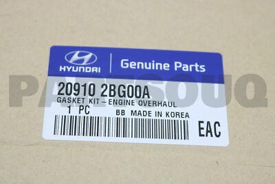 Gioăng Đại Tu Kia Rio OEM 209102BG00A-PMC