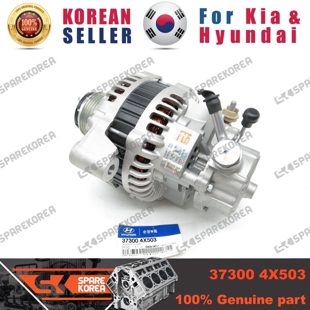 Máy Phát Điện 110A Kia Carnival Mã phụ tùng 373004X503