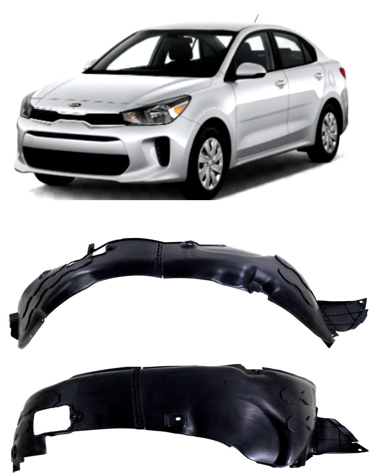 Lòng Dè Chắn Bùn Trước Trái Kia Rio Mã phụ tùng 868111W000