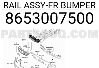 Xương Giằng Đầu Xe / Giá Bắt Cản Trước Kia Morning / Picanto Mã phụ tùng 8653007500