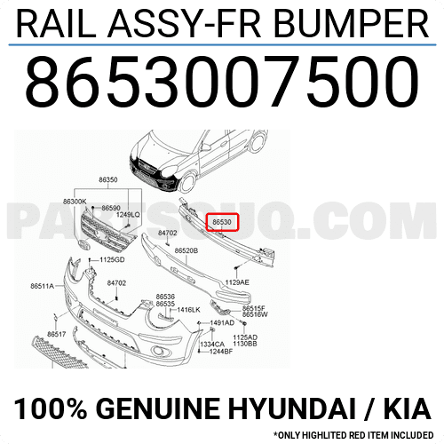 Xương Giằng Đầu Xe / Giá Bắt Cản Trước Kia Morning / Picanto Mã phụ tùng 8653007500