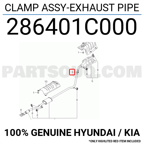 Quai Nhê Bắt Cản Sau Kia Morning / Picanto Mã phụ tùng 286401c000