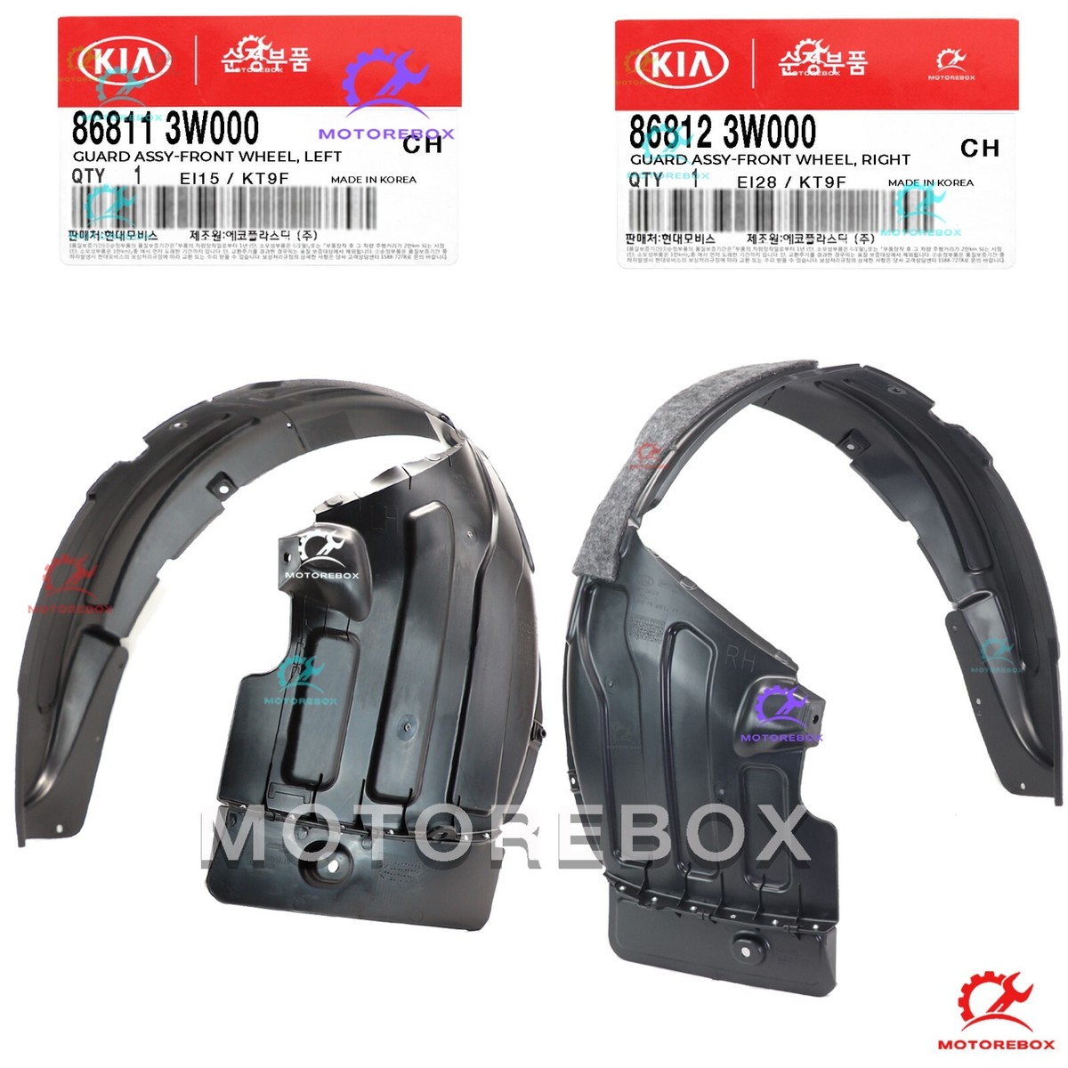 Lòng Dè Chắn Bùn Trước Trái Kia Sportage Mã phụ tùng 868113w000