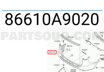 Cản Sau Kia Carnival Mã phụ tùng 86610A9020