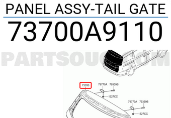 Cửa Hậu Kia Carnival Mã phụ tùng 73700a9110