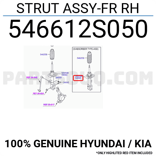 Giảm Sóc Trước Phải Kia Sportage OEM 546612S050