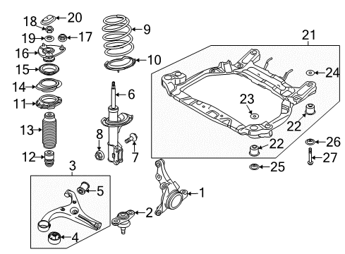 Giá Đỡ Động Cơ Kia Rio Mã phụ tùng 624001G010