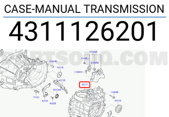 Vỏ Hộp Số Miếng Giữa 6Mt Kia K3 Mã phụ tùng 4311126201